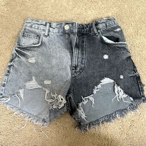 Black and grey Bershka shorts